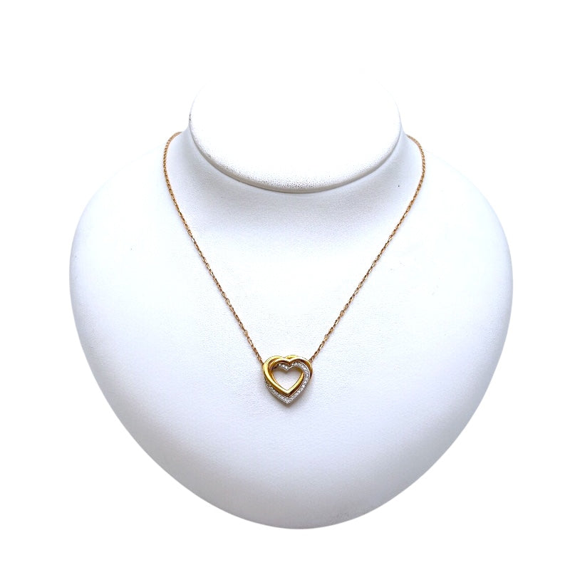 カルティエ Cartier トリニティハートダイヤネックレス ピンクゴールド 750 ピンクサファイア ジュエリー