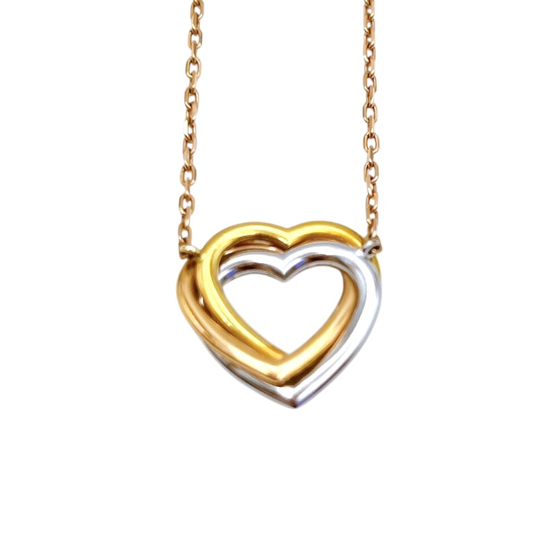 カルティエ Cartier トリニティハートダイヤネックレス ピンクゴールド 750 ピンクサファイア ジュエリー