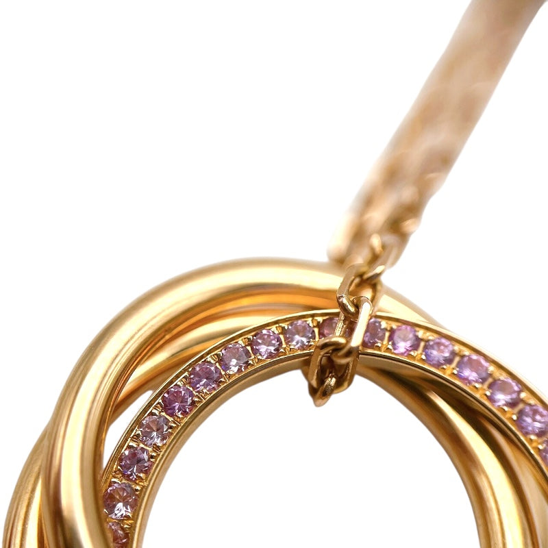 カルティエ Cartier トリニティネックレス ピンクゴールド 750PG/ピンクサファイヤ ブラックセラミック ジュエリー