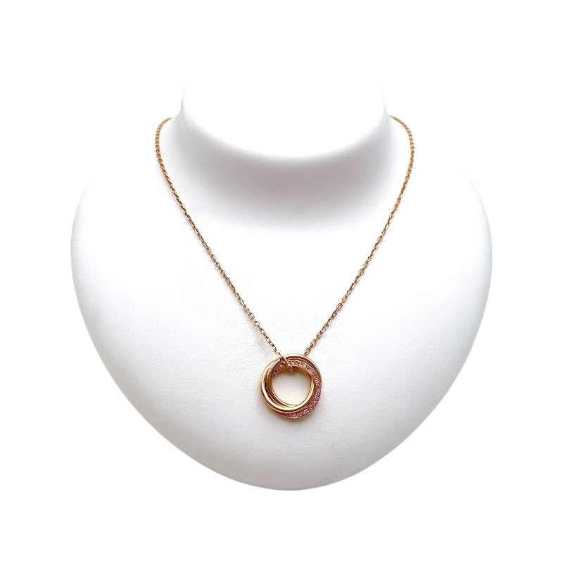 カルティエ Cartier トリニティネックレス ピンクゴールド 750PG/ピンクサファイヤ ブラックセラミック ジュエリー