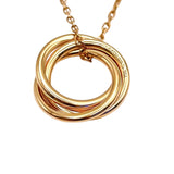 カルティエ Cartier トリニティネックレス ピンクゴールド 750PG/ピンクサファイヤ ブラックセラミック ジュエリー