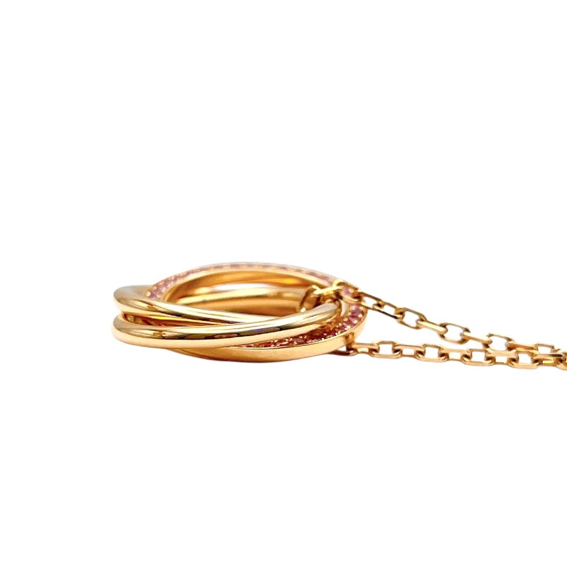 カルティエ Cartier トリニティネックレス ピンクゴールド 750PG/ピンクサファイヤ ブラックセラミック ジュエリー
