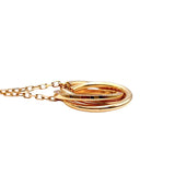 カルティエ Cartier トリニティネックレス ピンクゴールド 750PG/ピンクサファイヤ ブラックセラミック ジュエリー