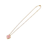 ヴァンクリーフ＆アーペル Van Cleef & Arpels ヴィンテージアルハンブラネックレス ピンクゴールド 750PG/ピンクセーブル オニキス ジュエリー