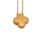 ヴァンクリーフ＆アーペル Van Cleef & Arpels ヴィンテージアルハンブラネックレス ピンクゴールド 750PG/ピンクセーブル オニキス ジュエリー