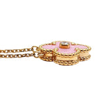 ヴァンクリーフ＆アーペル Van Cleef & Arpels ヴィンテージアルハンブラネックレス ピンクゴールド 750PG/ピンクセーブル オニキス ジュエリー