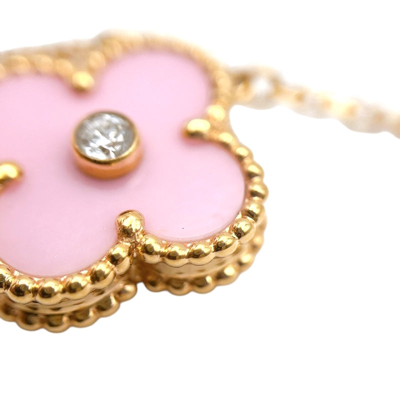 ヴァンクリーフ＆アーペル Van Cleef & Arpels ヴィンテージアルハンブラネックレス ピンクゴールド 750PG/ピンクセーブル オニキス ジュエリー