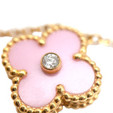 ヴァンクリーフ＆アーペル Van Cleef & Arpels ヴィンテージアルハンブラネックレス ピンクゴールド 750PG/ピンクセーブル オニキス ジュエリー