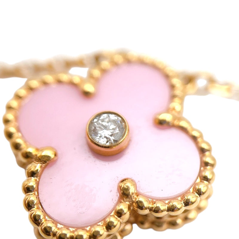 ヴァンクリーフ＆アーペル Van Cleef & Arpels ヴィンテージアルハンブラネックレス ピンクゴールド 750PG/ピンクセーブル オニキス ジュエリー