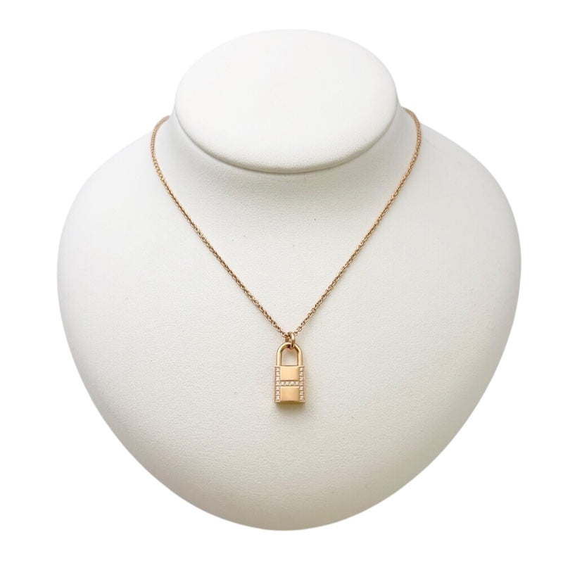 エルメス HERMES アミュレットカデナダイヤネックレス ピンクゴールド 750PG ジュエリー