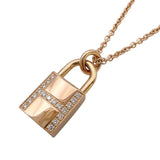 エルメス HERMES アミュレットカデナダイヤネックレス ピンクゴールド 750PG ジュエリー