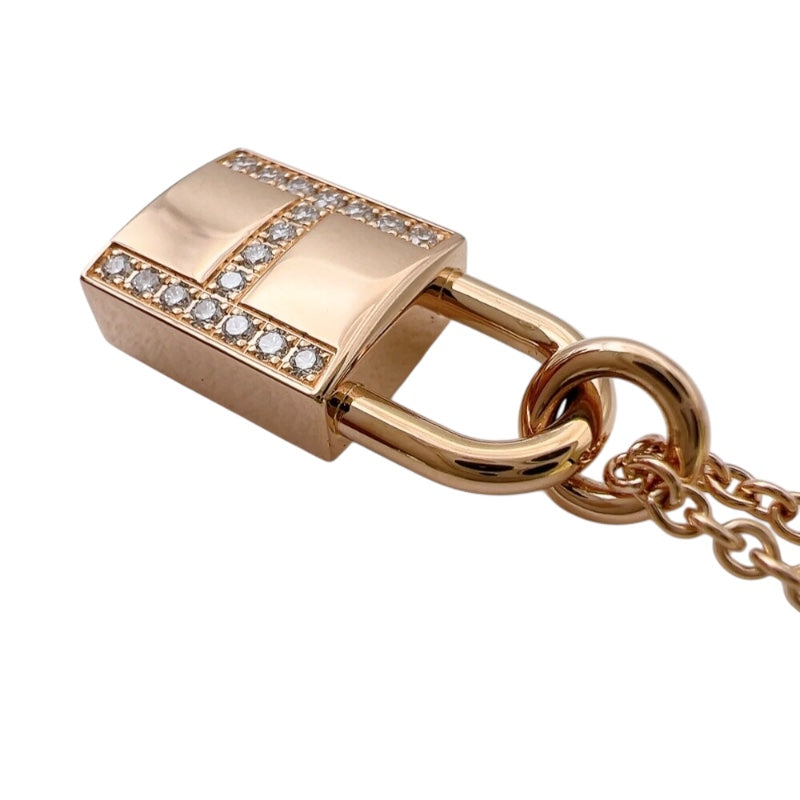 エルメス HERMES アミュレットカデナダイヤネックレス ピンクゴールド 750PG ジュエリー