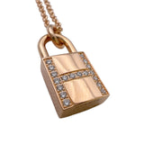 エルメス HERMES アミュレットカデナダイヤネックレス ピンクゴールド 750PG ジュエリー