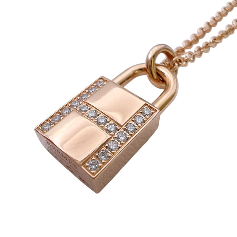 エルメス HERMES アミュレットカデナダイヤネックレス ピンクゴールド 750PG ジュエリー