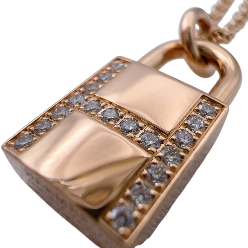 エルメス HERMES アミュレットカデナダイヤネックレス ピンクゴールド 750PG ジュエリー