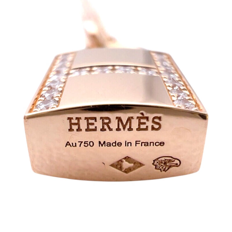 エルメス HERMES アミュレットカデナダイヤネックレス ピンクゴールド 750PG ジュエリー