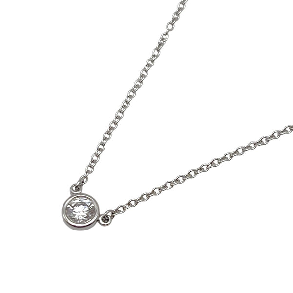 ティファニー TIFFANY＆CO バイザヤードネックレス プラチナ Pt950 ダイヤモンド ジュエリー