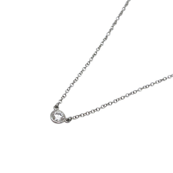ティファニー TIFFANY＆CO バイザヤードネックレス プラチナ Pt950 ダイヤモンド ジュエリー
