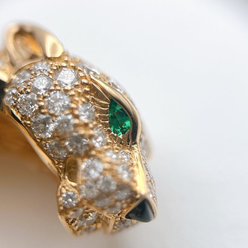 カルティエ Cartier パンテールドゥカルティエリング ピンクゴールド 750PG/エメラルド/オニキス/ダイヤモンド ジュエリー