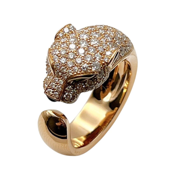 カルティエ Cartier パンテールドゥカルティエリング ピンクゴールド 750PG/エメラルド/オニキス/ダイヤモンド ジュエリー