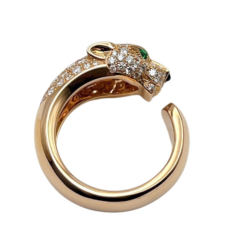 カルティエ Cartier パンテールドゥカルティエリング ピンクゴールド 750PG/エメラルド/オニキス/ダイヤモンド ジュエリー