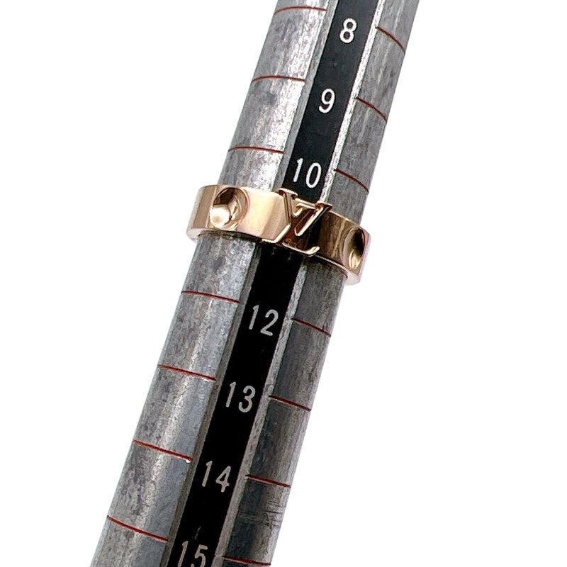 ルイ・ヴィトン LOUIS VUITTON バーグアンプラントLVリング ピンクゴールド 750PG ジュエリー