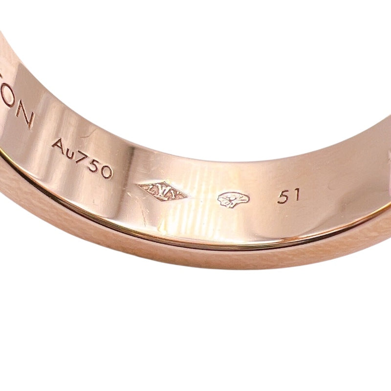 ルイ・ヴィトン LOUIS VUITTON バーグアンプラントLVリング ピンクゴールド 750PG ジュエリー