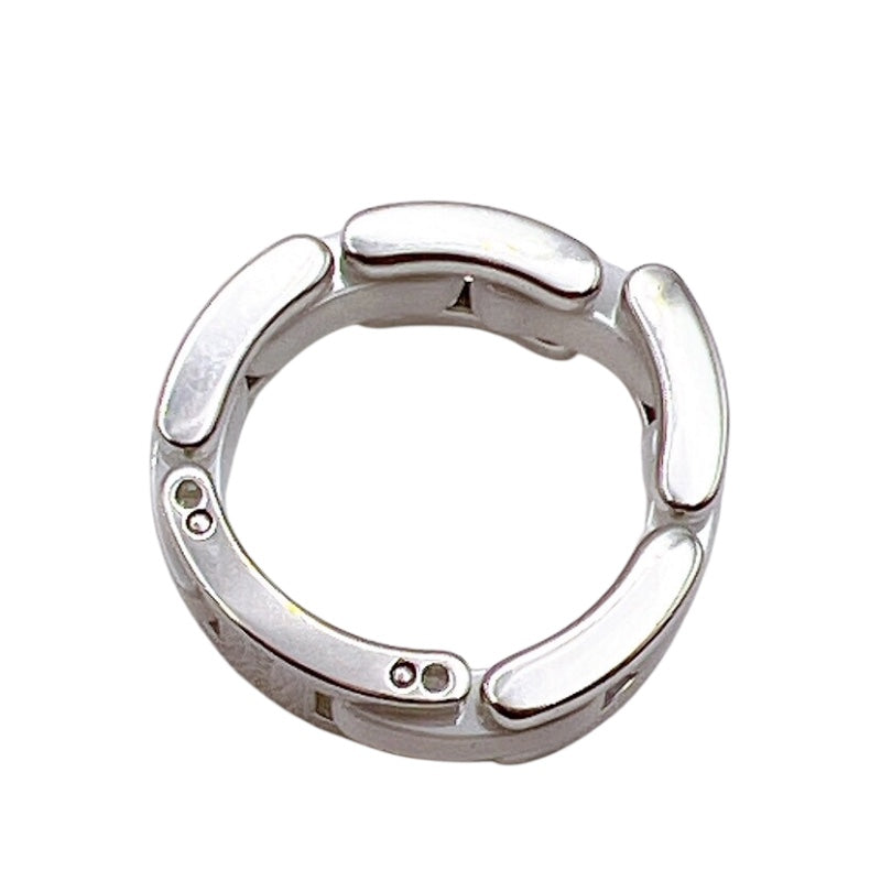 シャネル CHANEL ウルトラリングミディアム ホワイトゴールド 750WG/セラミック セラミック ジュエリー