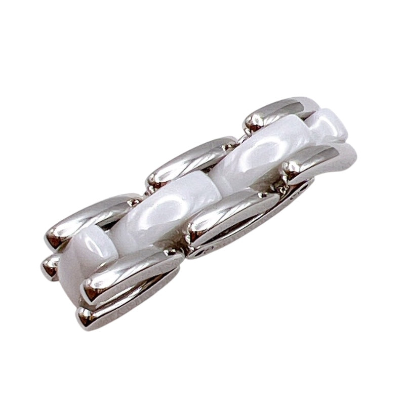 シャネル CHANEL ウルトラリングミディアム ホワイトゴールド 750WG/セラミック セラミック ジュエリー