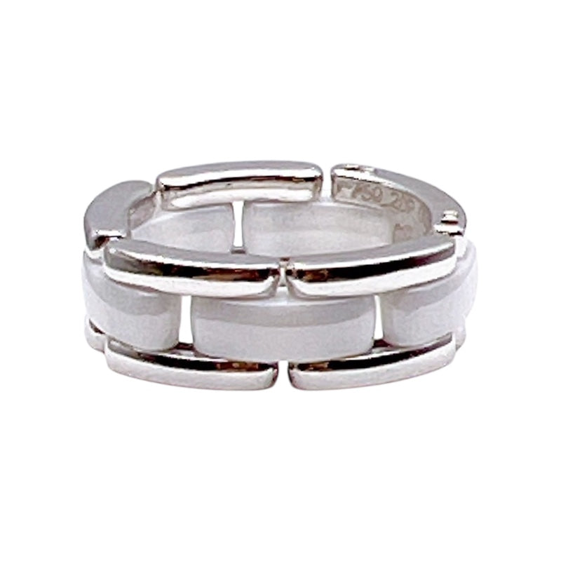 シャネル CHANEL ウルトラリングミディアム ホワイトゴールド 750WG/セラミック セラミック ジュエリー