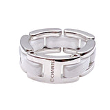 シャネル CHANEL ウルトラリングミディアム ホワイトゴールド 750WG/セラミック セラミック ジュエリー