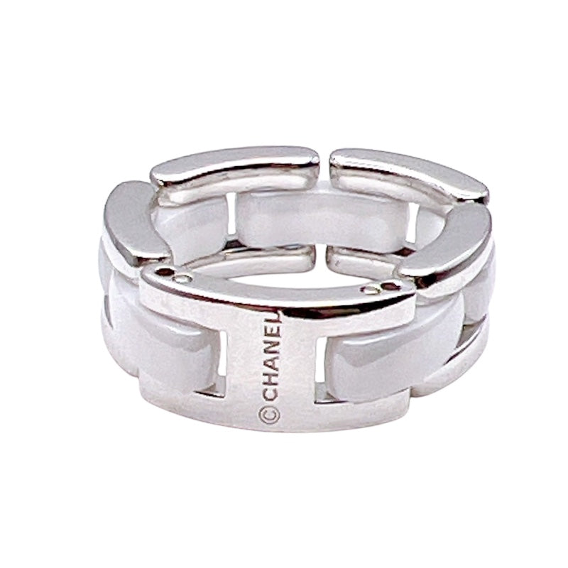 シャネル CHANEL ウルトラリングミディアム ホワイトゴールド 750WG/セラミック セラミック ジュエリー
