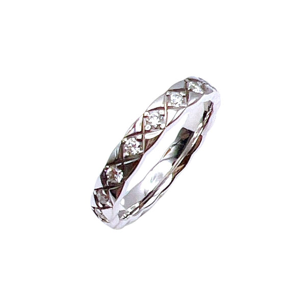 シャネル CHANEL ココクラッシュダイヤリングスモール ホワイト