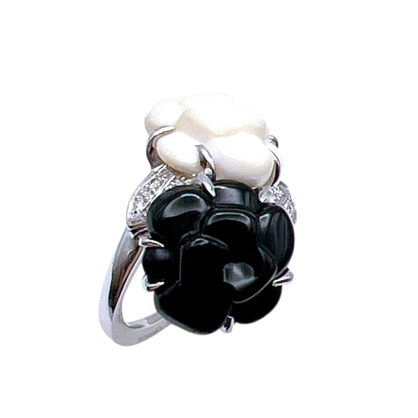 シャネル CHANEL カメリアリング ホワイトゴールド 750WG ジュエリー