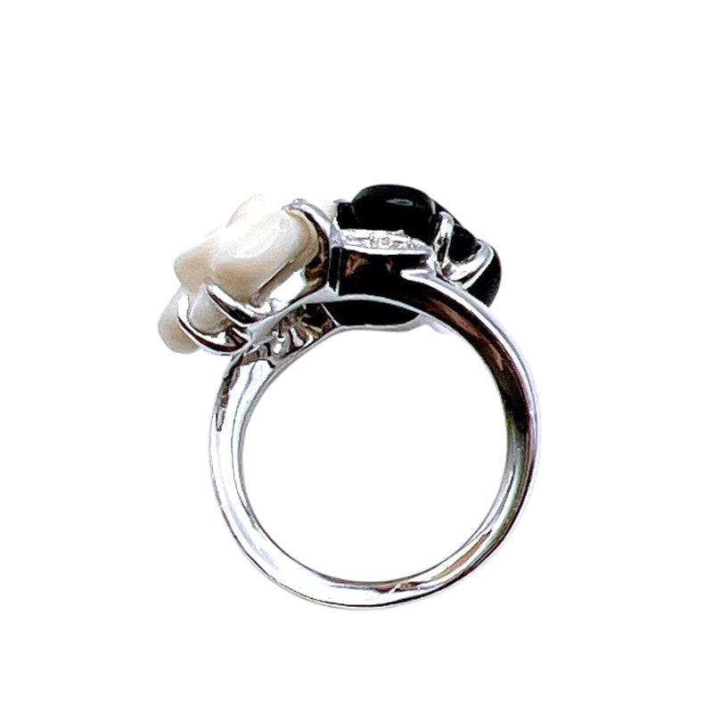 シャネル CHANEL カメリアリング ホワイトゴールド 750WG ジュエリー