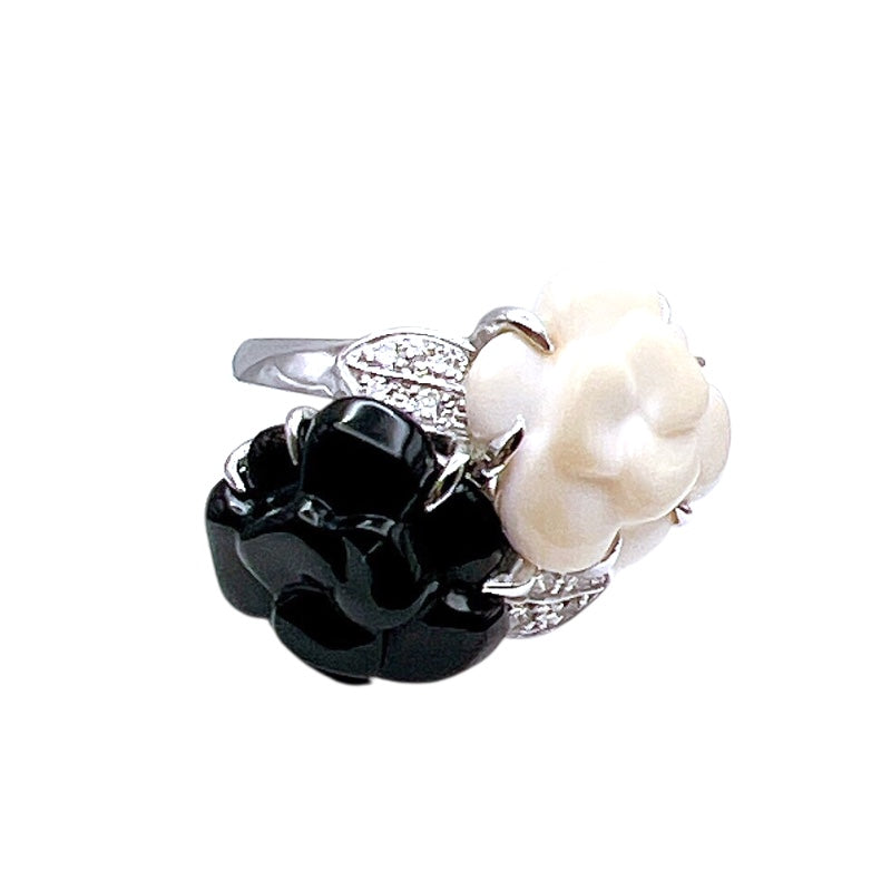 シャネル CHANEL カメリアリング ホワイトゴールド 750WG ジュエリー