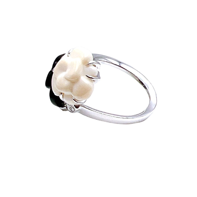 シャネル CHANEL カメリアリング ホワイトゴールド 750WG ジュエリー