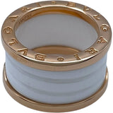 ブルガリ BVLGARI ビーゼロワンリング4バンド(M) ピンクゴールド Au750/セラミック　 ジュエリー