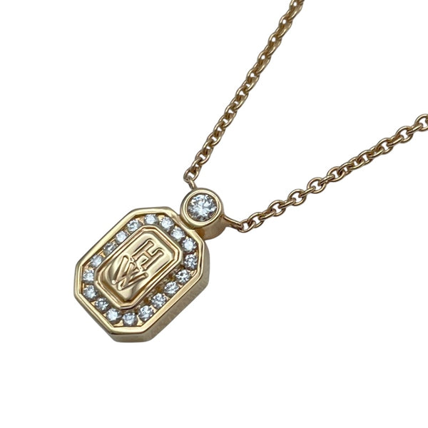ハリーウィンストン HARRY WINSTON HWロゴダイヤネックレス ピンクゴールド Au750 ジュエリー