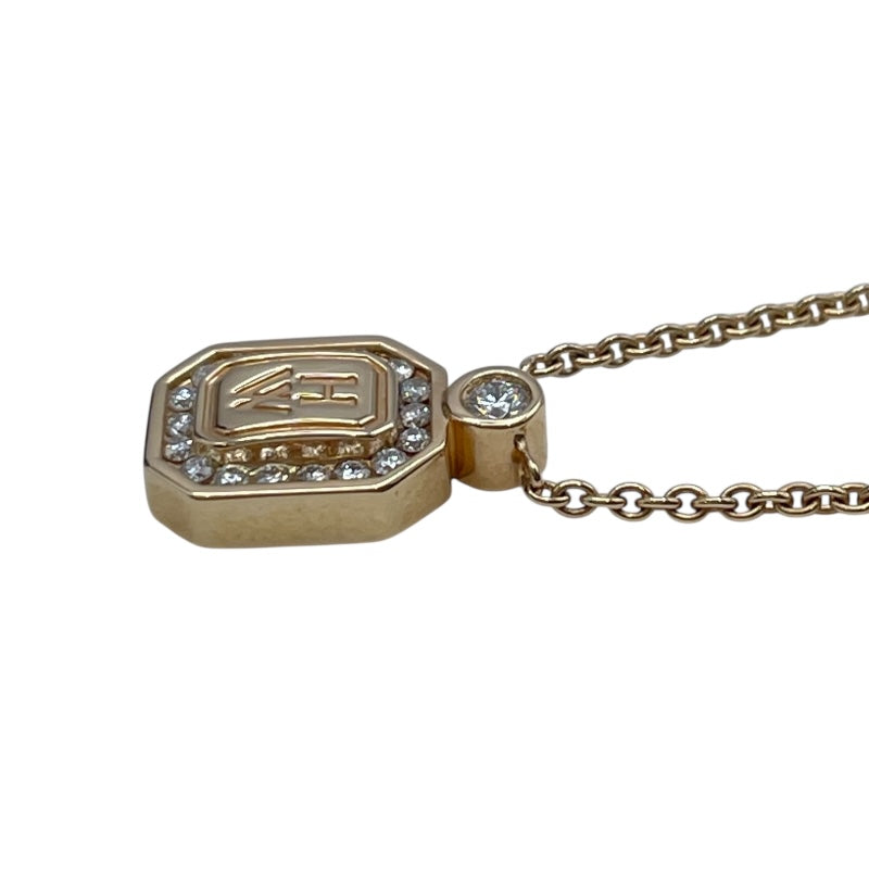 ハリーウィンストン HARRY WINSTON HWロゴダイヤネックレス ピンクゴールド Au750 ジュエリー