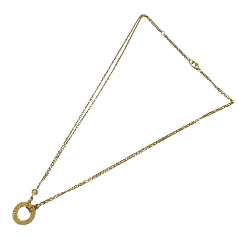 カルティエ Cartier ラブサークルネックレス2PD ゴールド Au750 ジュエリー