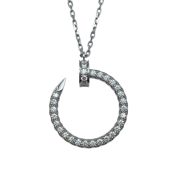 カルティエ Cartier ジュストアンクルダイヤネックレス ホワイトゴールド Au750 ジュエリー