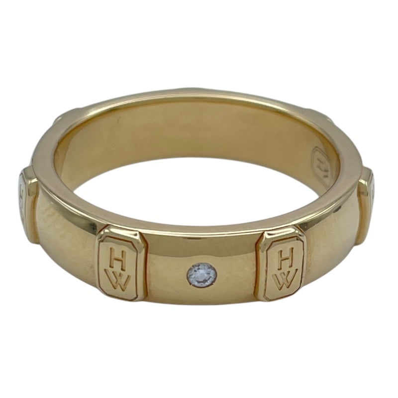 ハリーウィンストン HARRY WINSTON HWロゴバンドリング1PD ゴールド 750 ジュエリー