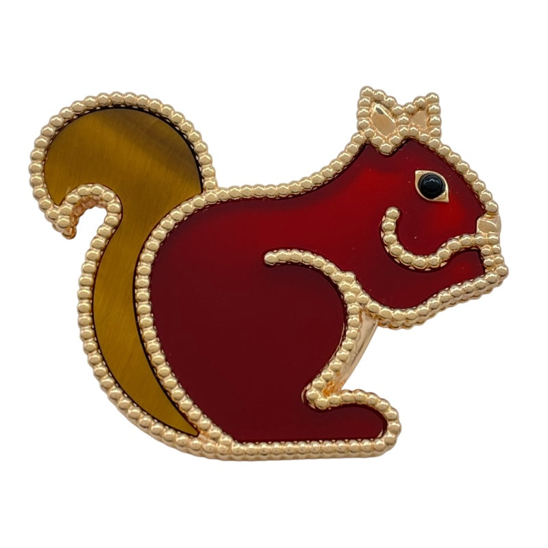 ヴァンクリーフ＆アーペル Van Cleef & Arpels ラッキー アニマルズ スクワラル クリップ ピンクゴールド Au750 ジュエリー