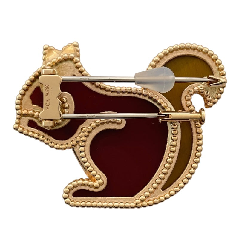 ヴァンクリーフ＆アーペル Van Cleef & Arpels ラッキー アニマルズ スクワラル クリップ ピンクゴールド Au750 ジュエリー
