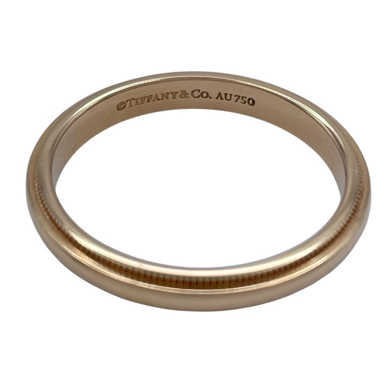 ティファニー TIFFANY＆CO ミルグレインリング ピンクゴールド Au750