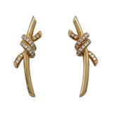 ティファニー TIFFANY＆CO ノットダイヤピアス ピンクゴールド Au750 ジュエリー