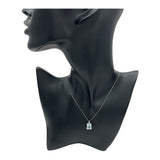 アクアマリンネックレス ホワイトゴールド k18WG ダイヤモンド ジュエリー