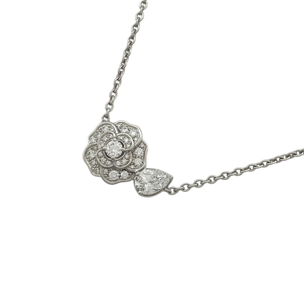シャネル カメリア ネックレス WG ダイヤモンド 保証書有 シャネル CHANEL カメリア コレクション ダイヤネックレス ホワイト