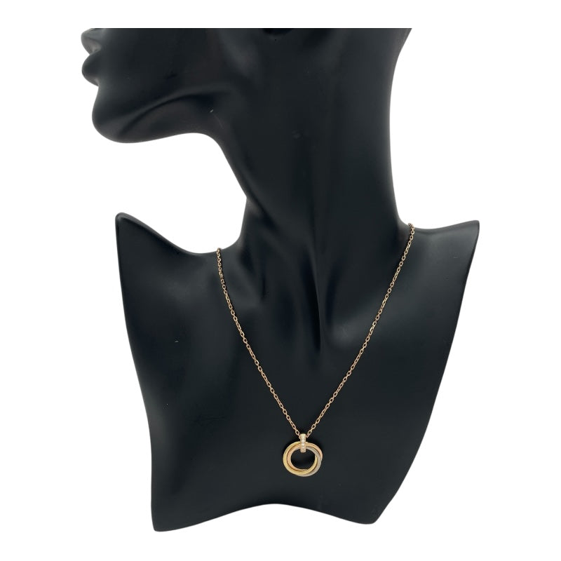 カルティエ Cartier トリニティダイヤネックレス ゴールドxピンクゴールドxホワイトゴールド Au750 ダイヤモンド ジュエリー